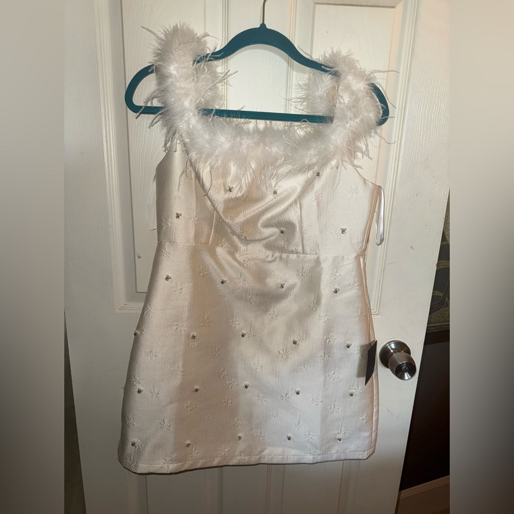 Lulu's White Embellished Dress for Brides